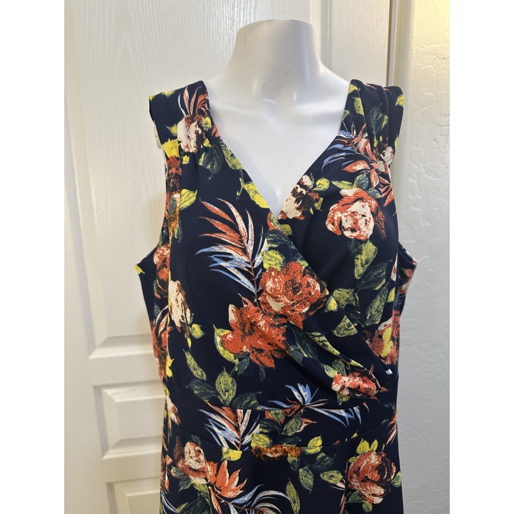 Grace Karin Floral Mini Dress Size 2X Tropical v neck Sleeveless Vacation Resort - Picture 10 of 13